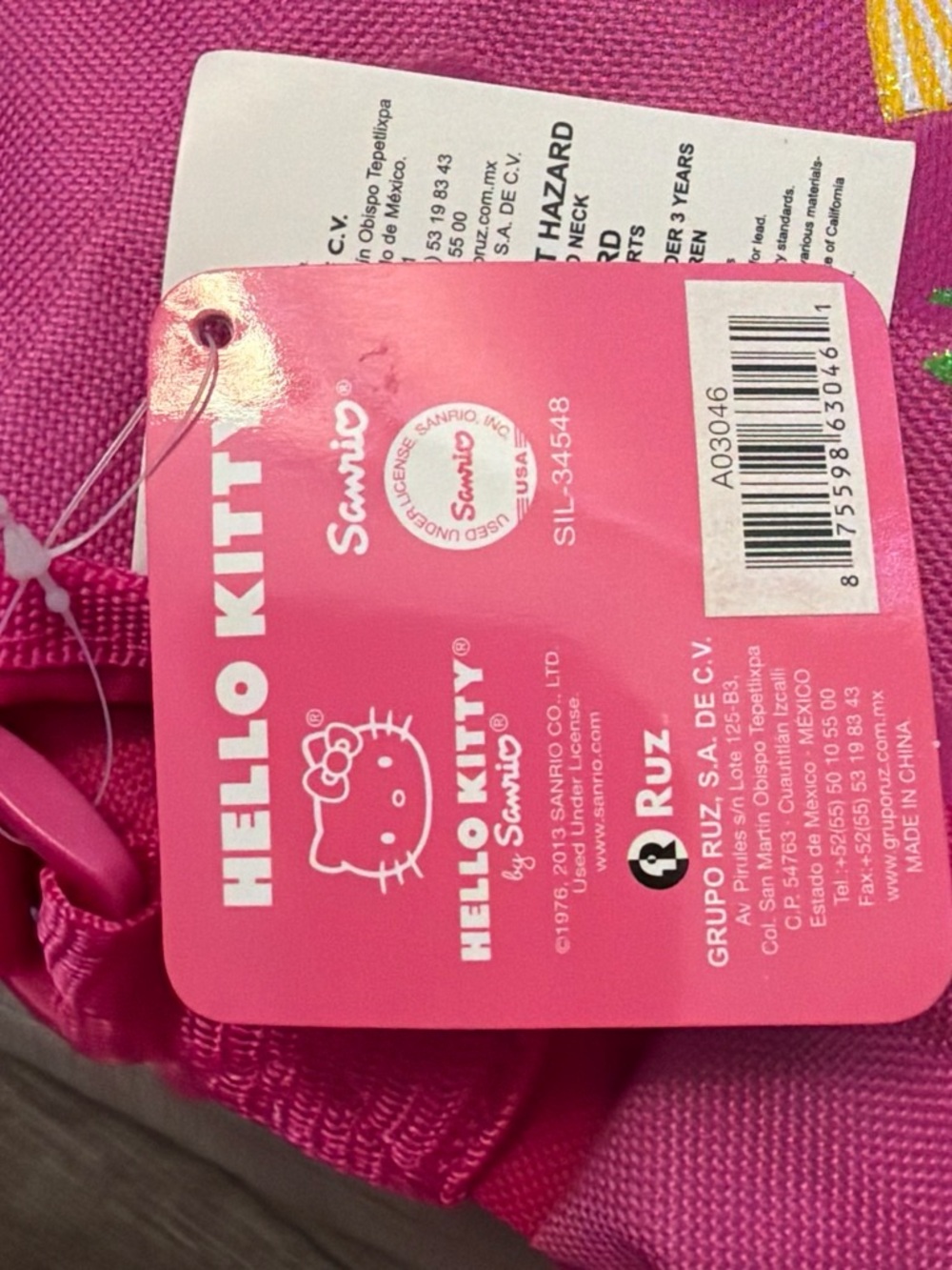 Sanrio Hello Kitty Pink Tote Bag - Picture 2 of 3